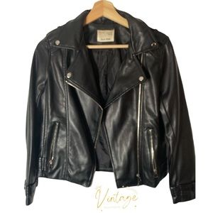 Zara Kids Girls Faux Leather Jacket size 11/12